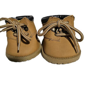 Build‎ a Bear Tan Lace Up Hiking Work Boots